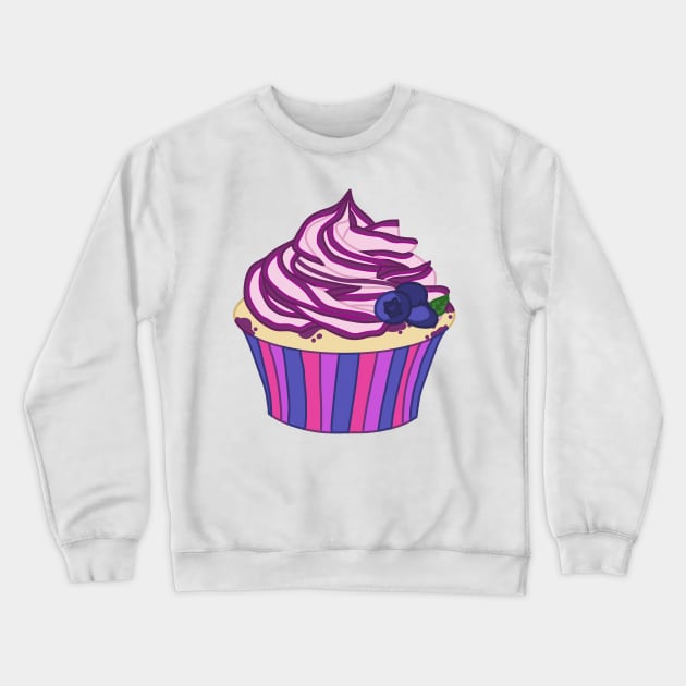 Blueberry Cupcake Crewneck Sweatshirt by casserolestan